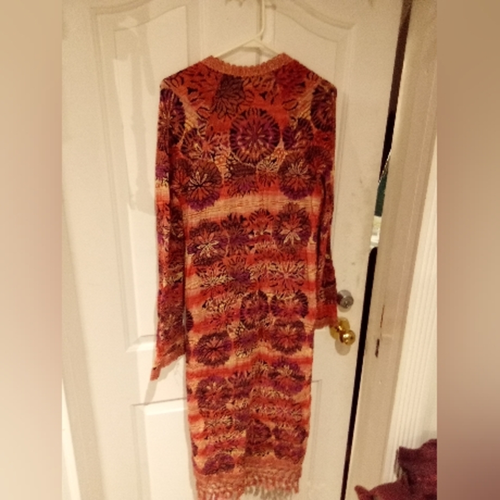 Free People Coachella Floral Knit Duster Cardigan - Picture 3 of 5